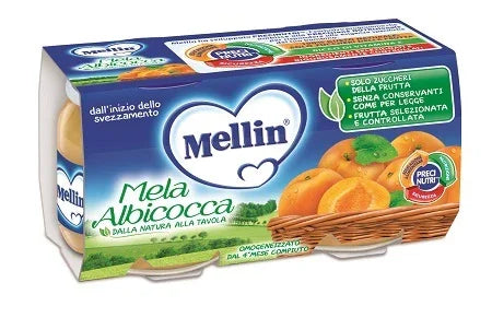 MELLIN OMOGENEIZZATO MELA/ALBICOCCA 100 G 2 PEZZI - Farmaspeed