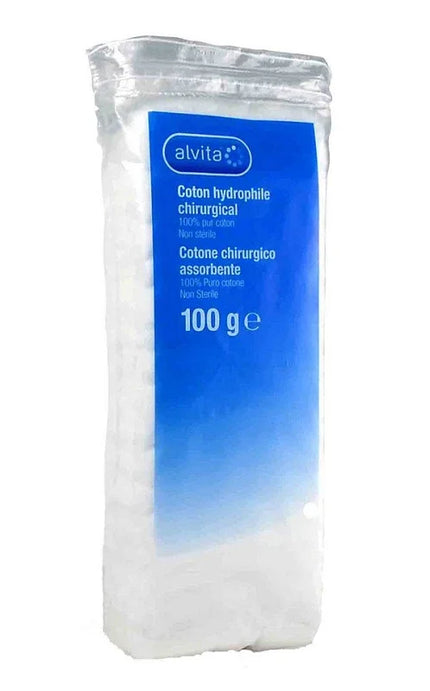 COTONE CHIRURGICO IDROFILO ALVITA 100% PURO COTONE 100 G - Farmaspeed