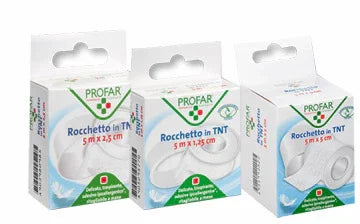 CEROTTO ROCCHETTO TESSUTO NON TESSUTO DELICATO CM 2,5X5 M PROFAR - Farmaspeed
