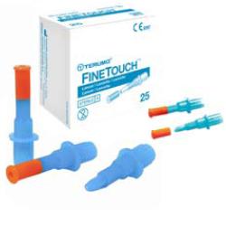 FINETOUCH 23 GAUGE FINGERPRINT LANCETS 25 PIECES