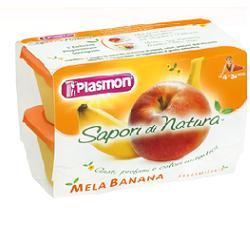 PLASMON SAPORI DI NATURA OMOGENEIZZATO MELA E BANANA 100 G X 4 PEZZI - Farmaspeed
