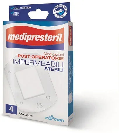 MEDICAZIONE POST OPERATORIA MEDIPRESTERIL IMPERMEABILE 10X25CM 3 PEZZI - Farmaspeed