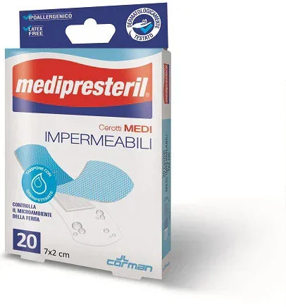 CEROTTO GRANDE MEDIPRESTERIL IMPERMEABILE 7X3CM 20 PEZZI - Farmaspeed