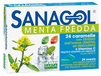 SANAGOL MENTA FREDDA 24 CARAMELLE - Farmaspeed
