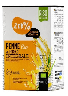 ZERO% GLUTEN ORGANIC GLUTEN-FREE BROWN RICE PENNE 500 G