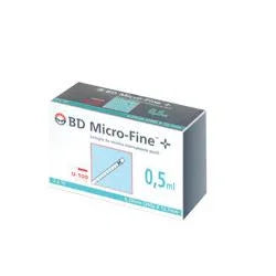 SIRINGA INSULINA BECTON DICKINSON 0,5 ML 100 UI AGO GAUGE 29 30 PEZZI - Farmaspeed