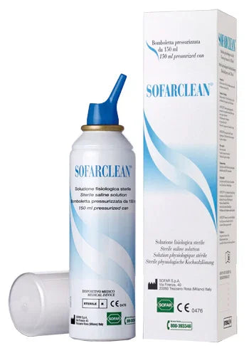 SOLUZIONE FISIOLOGICA SOFARCLEAN 150ML IN BOMBOLETTA PRESSURIZZATA - Farmaspeed
