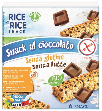 RICE&RICE CHOCOLATE RICE SNACK 6 X 21 G WITHOUT YEAST