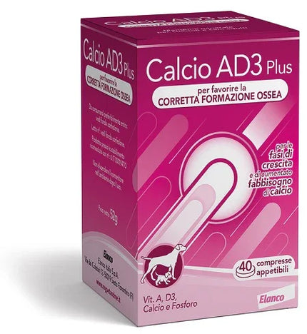CALCIO AD3 PLUS 40 COMPRESSE APPETIBILI - Farmaspeed