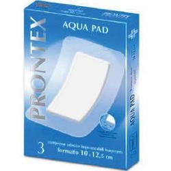 GARZA COMPRESSA PRONTEX AQUA PAD 10X12,5 CM 3 PEZZI - Farmaspeed