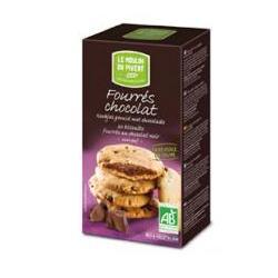 LE MOULIN DU PIVERT COOKIES RIPIENI AL CIOCCOLATO BIO SENZA LIEVITO DI BIRRA SENZA UOVA CON OLIO DI GIRASOLE SENZA OLIO DI PALMA 175 G - Farmaspeed