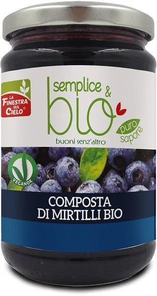 COMPOSTA DI MIRTILLI BIO CON POLPA DI MELA 320 G - Farmaspeed