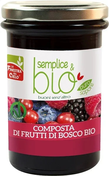 COMPOSTA DI FRUTTI DI BOSCO CON POLPA DI MELA BIO 320 G - Farmaspeed