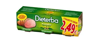 DIETERBA OMOGENEIZZATO PROSCIUTTO 3 PEZZI 80 G - Farmaspeed