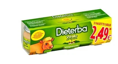 DIETERBA OMOGENEIZZATO VITELLO 3 PEZZI 80 G - Farmaspeed