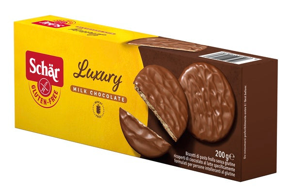 SCHAR LUXURY SHORTBREAD BISCUITS COVERED WITH MILK CHOCOLATE 200 G