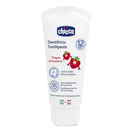 CHICCO DENTIFRICIO FRAGOLA 50 ML 12M+ CON FLUORO - Farmaspeed