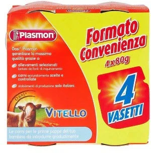 PLASMON OMOGENEIZZATO VITELLO 4 X 80 G - Farmaspeed