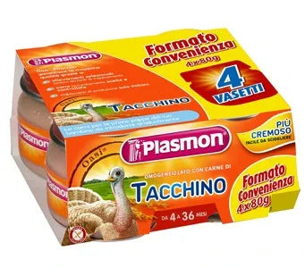PLASMON OMOGENEIZZATO TACCHINO 4 X 80 G CON GIFT - Farmaspeed