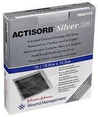 MEDICAZIONE IN CARBONE ATTIVO CON ARGENTO ACTISORB SILVER 10,5X10,5 CM 3 PEZZI - Farmaspeed