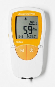 ACCUTREND PLUS TEST FOR READING GLUCOSE, CHOLESTEROL, TRIGLYCERIDES, AND LACTATE
