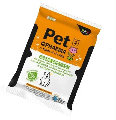 PET IN PHARMA SALVIETTINE ORECCHIE CANE 30 PEZZI - Farmaspeed