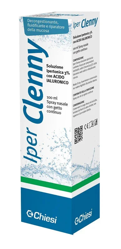 IPER CLENNY SPRAY NASALE EROGAZIONE CONTINUA SOLUZIONE IPERTONICA CON ACIDO IALURONICO 100 ML - Farmaspeed