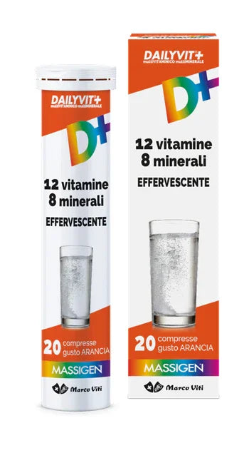 MASSIGEN DAILYVIT 12 VITAMINE 8 MINERALI EFFERVESCENTE 20 COMPRESSE - Farmaspeed