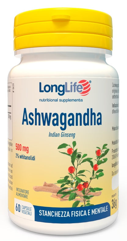 LONGLIFE ASHWAGANDHA 60 CAPSULES 500 MG