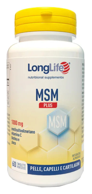 LONGLIFE MSM PLUS 60 TAVOLETTE RIVESTITE DA 1,85 G - Farmaspeed