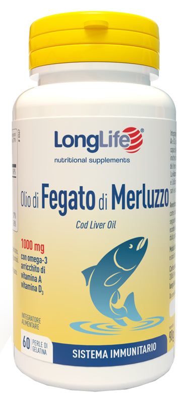 LONGLIFE OLIO FEGATO MERLUZZO 1000 MG 60 PERLE IN GELATINA