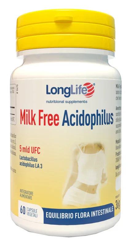 LONGLIFE MILK FREE ACIDOPHILUS 60 CAPSULE VEGETALI - Farmaspeed