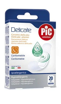 CEROTTO PIC DELICATE 19X72 MM ANTIBATTERICO 20 PEZZI - Farmaspeed