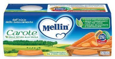 MELLIN OMOGENEIZZATO CAROTE 2 X 80 G - Farmaspeed