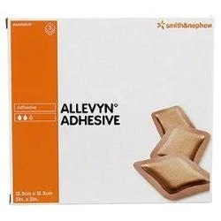 MEDICAZIONE IDROCELLULARE ADESIVA STERILE ALLEVYN ADHESIVE ALTAMENTE ASSORBENTE IN SCHIUMA DI POLIURETANO A STRUTTURA TRISTRATIFICATA 12,5X12,5CM 3 PEZZI - Farmaspeed