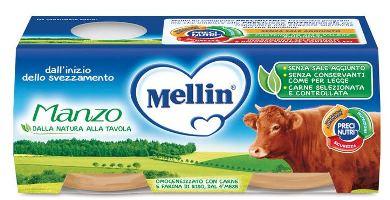 MELLIN OMOGENEIZZATO MANZO 2 X 80 G - Farmaspeed