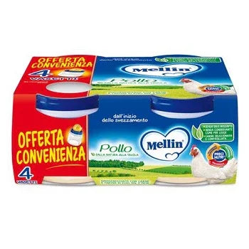 MELLIN OMOGENEIZZATO POLLO 4X80 G - Farmaspeed