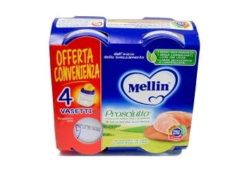 MELLIN OMOGENEIZZATO PROSCIUTTO 4 X 80G - Farmaspeed