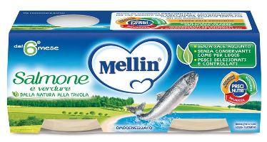 MELLIN OMOGENEIZZATO SALMONE 2 X 80 G - Farmaspeed