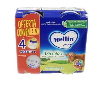 MELLIN OMOGENEIZZATO VITELLO 4 PEZZI X 80 G - Farmaspeed