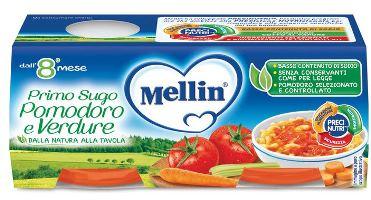 MELLIN PRIMO SUGO POMODORO E VERDURE 2 VASETTI DA 80 G - Farmaspeed