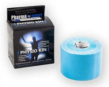 NASTRO NEUROMUSCOLARE ADESIVO ELASTICO PHYSIO KIN ALTEZZA 5 CM LUNGHEZZA 5 M COLORE BLU - Farmaspeed