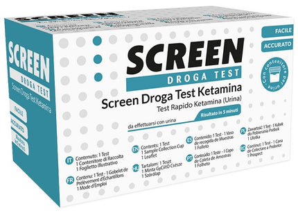SCREEN DROGA TEST KETAMINA TEST ANTIDROGA CON CONTENITORE URINA