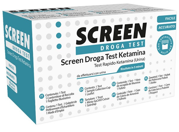 SCREEN DROGA TEST KETAMINA TEST ANTIDROGA CON CONTENITORE URINA