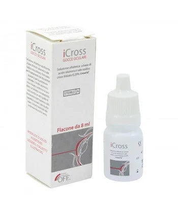 ICROSS GOCCE OCULARI SOLUZIONE OFTALMICA ACIDO IALURONICO CROSS-LINKATO 0,2% 8 ML - Farmaspeed