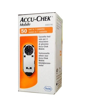 ACCU-CHEK MOBILE BLOOD GLUCOSE TEST STRIPS 50 TESTS MIC 2