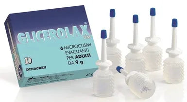 GLICEROLAX ADULTI MICROCLISMI EVACUANTI 6 PEZZI X 9 G CONTIENE AMIDO DI RISO - Farmaspeed