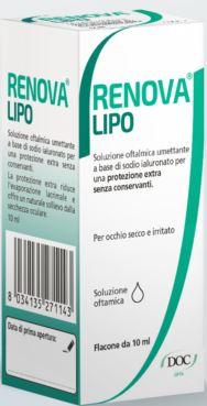 RENOVA COLLIRIO SOSTITUTO LACRIMALE A BASE DI ACIDO IALURONICO 0,4% E LIPIDI FLACONE DA 10 ML SENZA CONSERVANTI - Farmaspeed