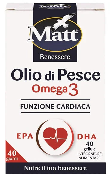 MATT BENESSERE OLIO DI PESCE OMEGA 3 40 GELLULE - Farmaspeed