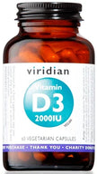 VIRIDIAN VITAMIN D3 2000IU 60CPS - Farmaspeed